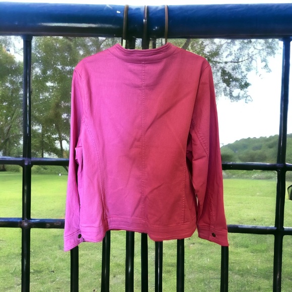 Liz Claiborne “Pretty in Pink” Denim Jean Jacket-NWOT - Picture 2 of 4